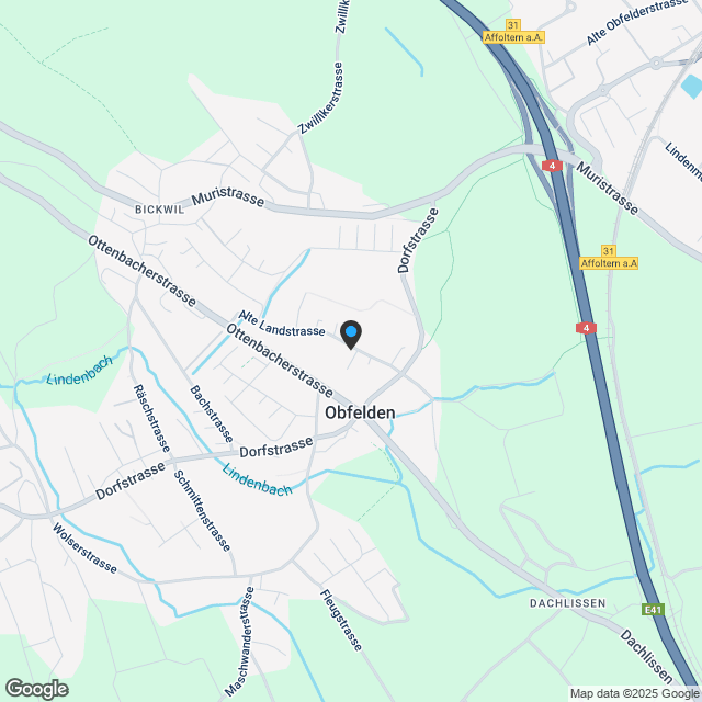 Projektankündigung Hochwertige 4.5 Zimmer Gartenwohnung Obfelden - Karte