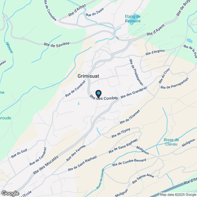 Entwicklung von 2 Doppelhaushälften mit 4,5 Zimmern in Grimisuat - Karte