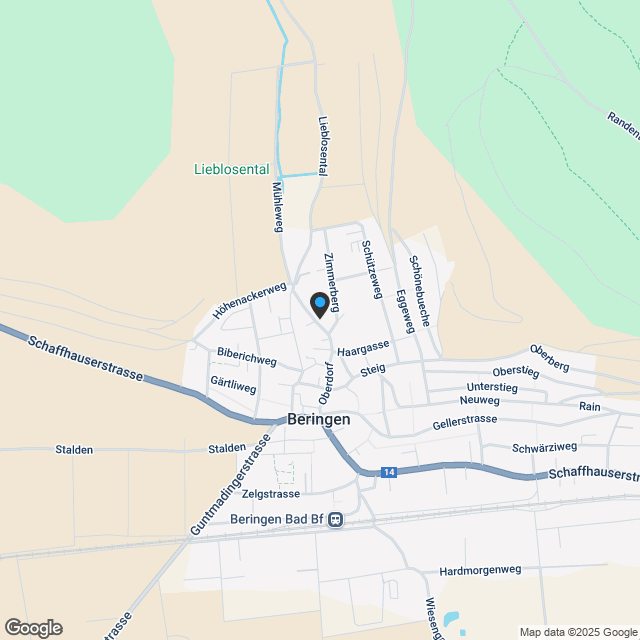 Moderne 3.5-Zimmer-Wohnung mit Panoramablick in Beringen - Karte