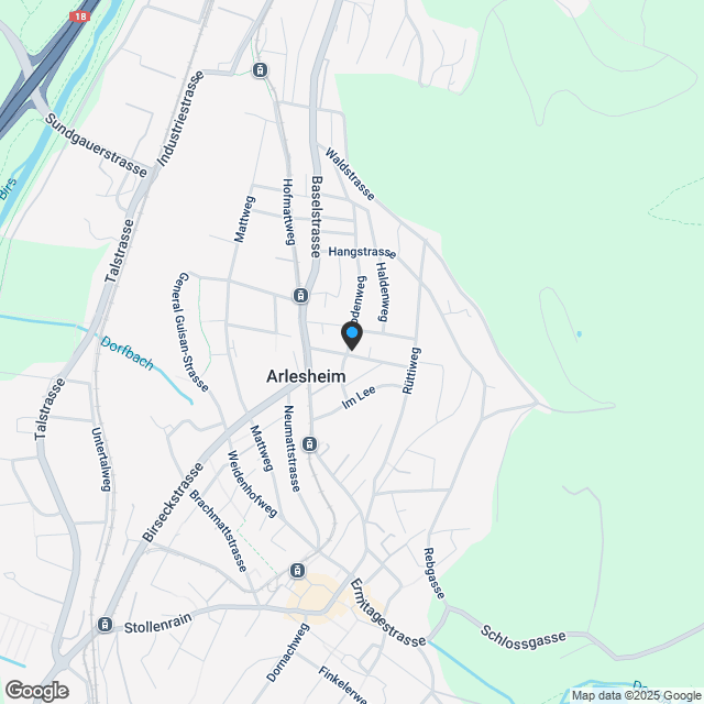 Gepflegtes 6.5-Zi-EFH (mit zusätzlichem Ausbaupotenzial im DG) und ca. 380 qm Baulandreserve - Karte