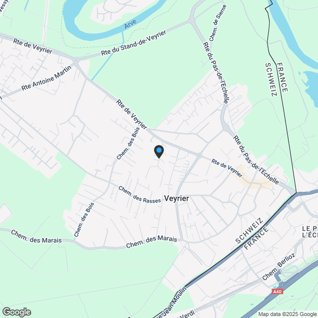 Zum Verkauf: Gartenwohnung 4 Zimmer in Veyrier 556 m² privater Garten - Karte