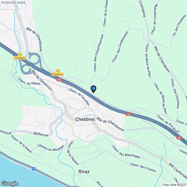 Zu verkaufen – Außergewöhnliche Villa in Chexbres mit Panoramablick auf den See und die Alpen - Karte