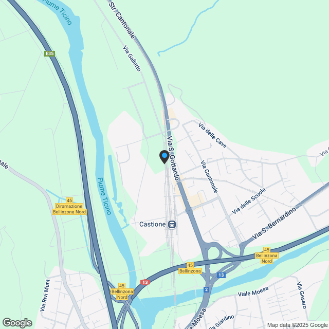 3,5 Lokale im letzten Stock eines Neubaus in Arbedo Castione - Karte