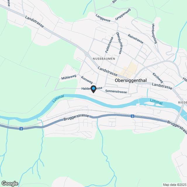 Exklusives Wohnen mit Blick auf die Limmat in Nussbaumen - Karte