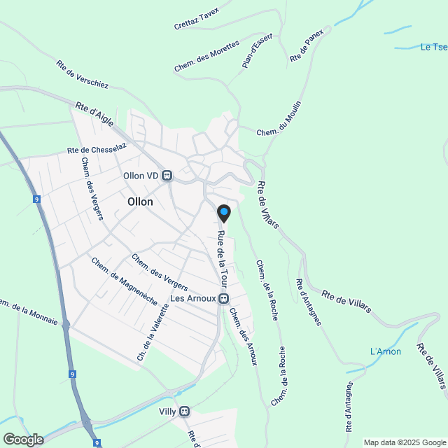 Ollon - Neue 3.5 Zimmerwohnung mit Garten - Karte