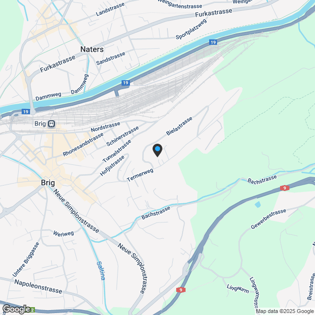 Grosszügige 4.5-Zimmer-Wohnung mit Terrasse und Gartenanteil in Brig - Karte