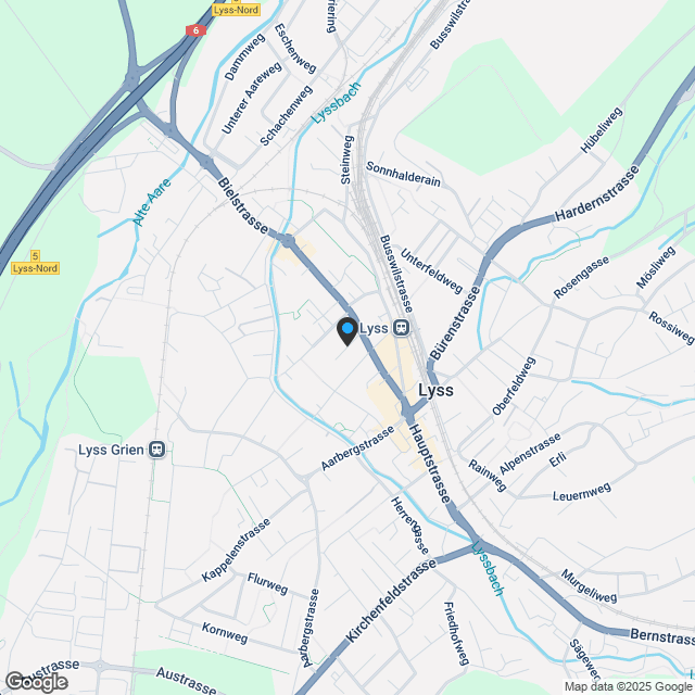 Moderne 4.5-Zimmer-Wohnung mit Balkon und herrlicher Aussicht in Lyss - Karte