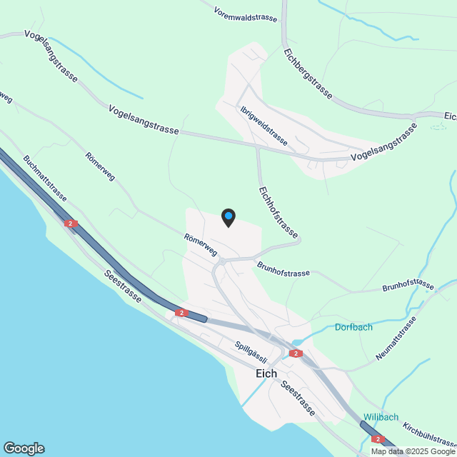 Exklusive Duplex-Villa mit traumhafter Seesicht auf den Sempachersee - Karte