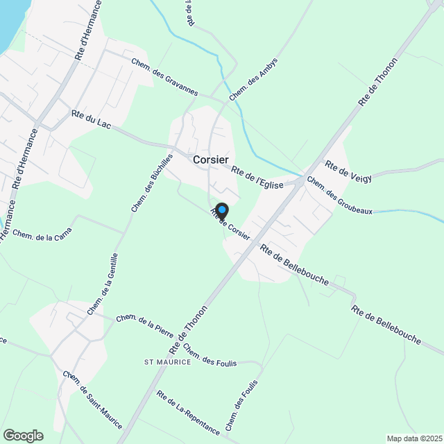 Coïa, Corsier - 3 Villen in der Nähe des Sees - Karte