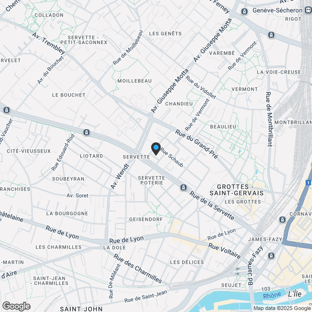 ZU VERKAUFEN – Neue 2-Zimmer-Wohnung – 47 m² – Genf Stadtzentrum - Karte