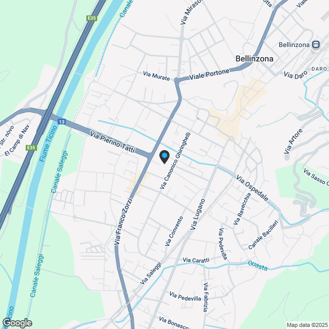 BELLINZONA - NEUES APP. 3.5 ZIMMER MIT GARTEN ZU VERKAUFEN - Karte