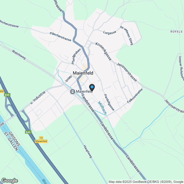 Neubauprojekt Lindenpark Maienfeld - Karte