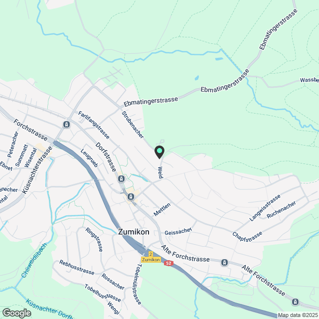 Neubauprojekt 3.5-Zimmerwohnungen im Dorfzentrum von Zumikon - Karte