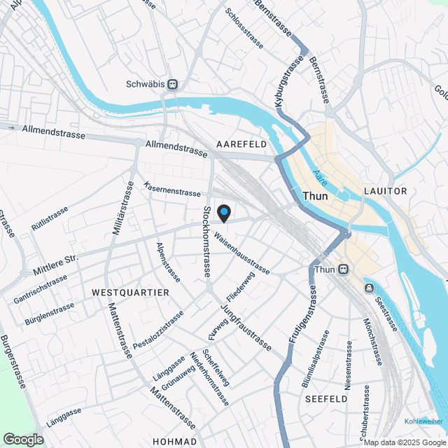 Neuwertige 4.5-Zimmerwohnung im Zentrum von Thun - Karte