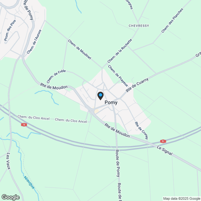 Letztes 4.5-Zimmer-Apartment in Pomy, Fertigstellung für Oktober 2025 - Karte