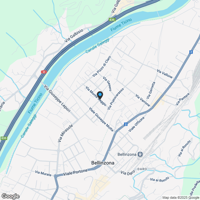 Raffinierte 3.5-Zimmer-Wohnung im Erdgeschoss mit großem Garten in Bellinzona - Karte