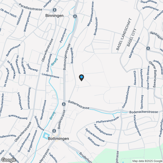 Exklusive und moderne Gartenwohnung mit unverbaubarer Aussicht auf Binningen - W3 - Karte
