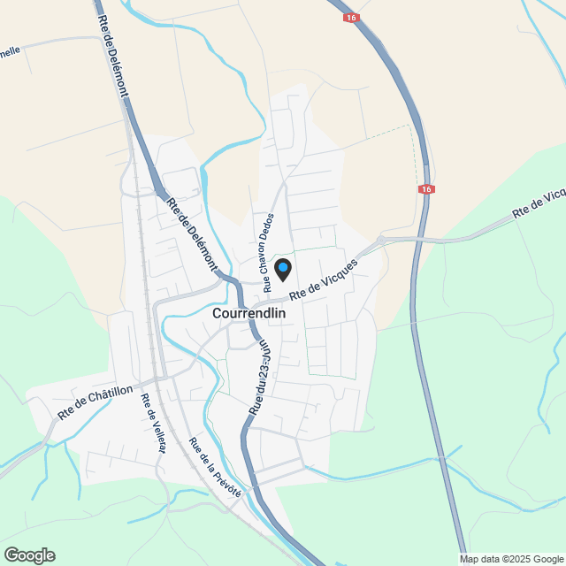 Dachgeschoß - Wohnung (5.5 Zimmer) in ruhiger Lage und im Herzen des Dorfes - Courrendlin - Karte