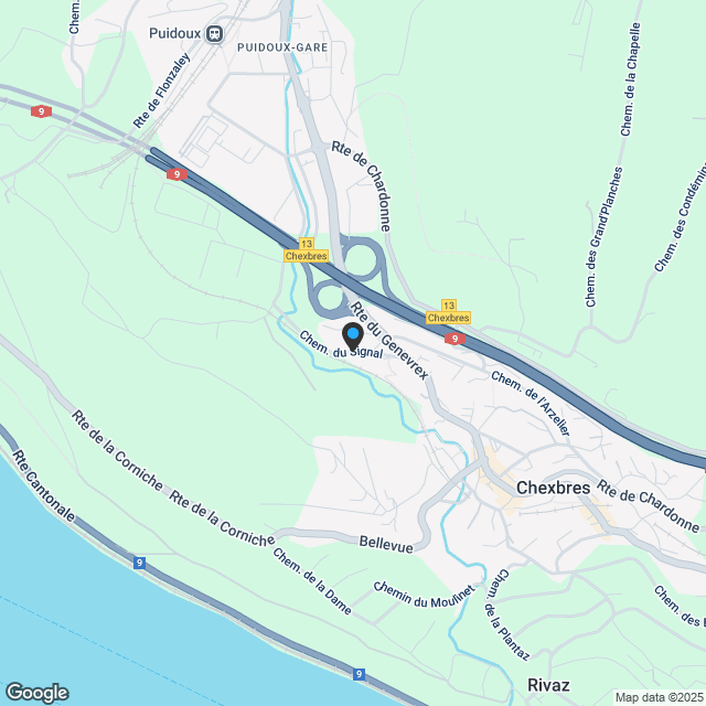 Magnifique attique de 5.5 pièces avec vue exceptionnelle sur le lac Léman - Karte