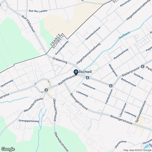 Moderne 6.5-Zimmer Maisonette mit Garten in Allschwil - Karte