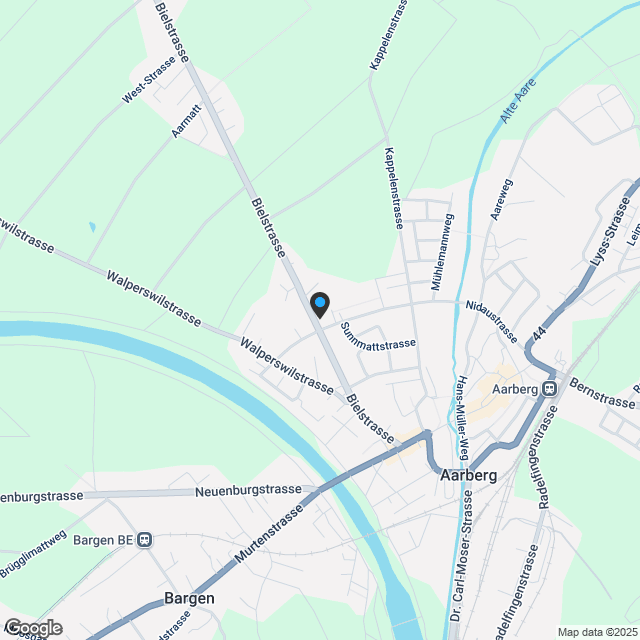 Wunderschöne 4.5-Zimmer Gartenwohnung in Aarberg mit viel Komfort - Karte