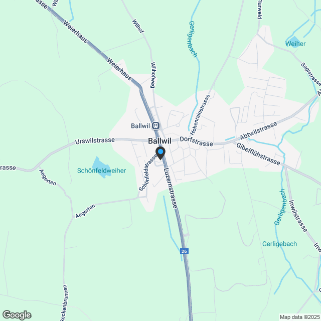 Lebensqualität mit Stil und Weitsicht – mitten in Ballwil. - Karte