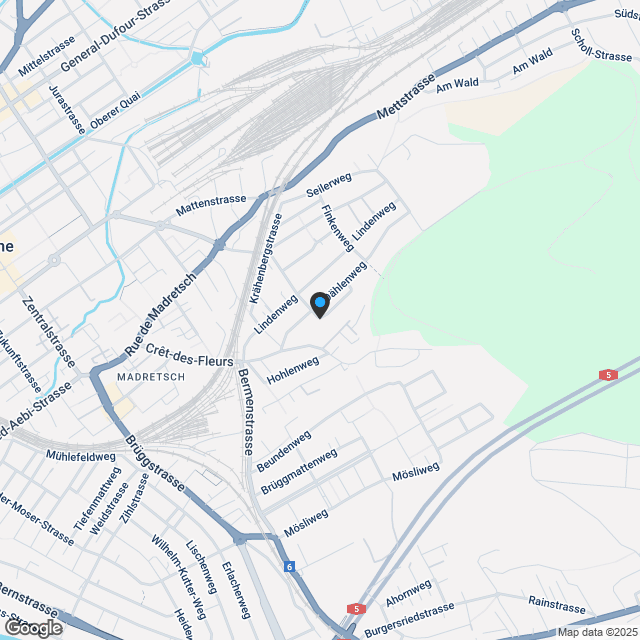 Neue Überbauung "Waldegg" in Biel/Bienne - Karte