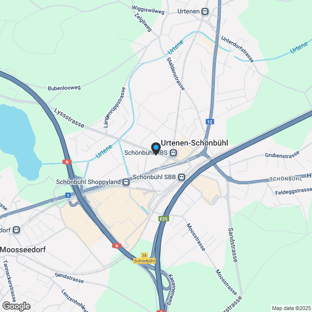 NEUBAU Viermoos - Wohnen an bester Zentrumslage von Urtenen-Schönbühl - Karte