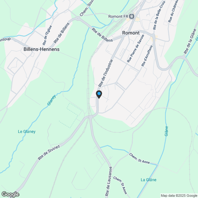 Moderne und helle 2,5-Zimmer-Wohnung in Romont - Karte