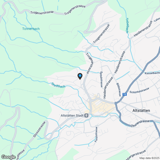Bewilligtes Einfamilienhaus in Altstätten - Karte