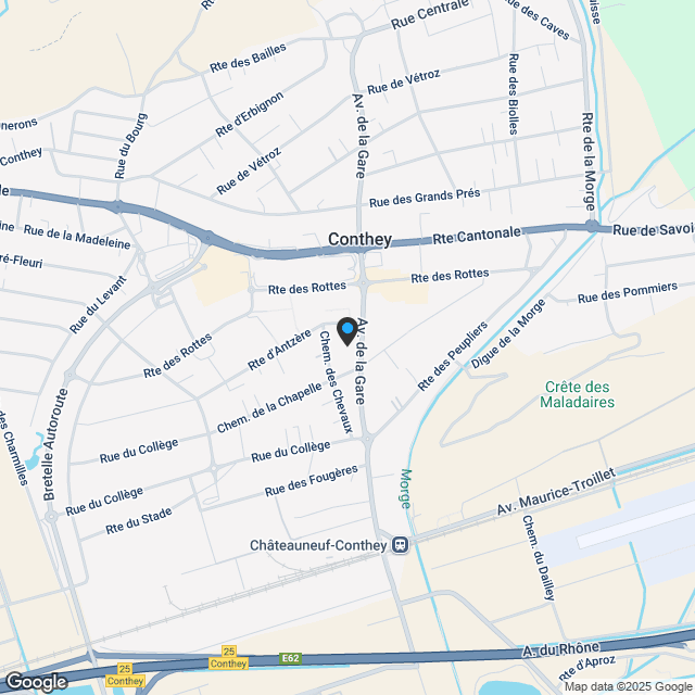 2,5 Zimmer mit Terrasse und privatem Garten in Südlage (Vuisse, Savièse) - Karte