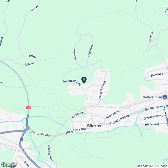 4.5-Zimmer Wohnung im 1. Obergeschoss, 122 m² Wohnfläche + Balkon zur Gartenseite mit Sicht auf die Ergolz - Karte