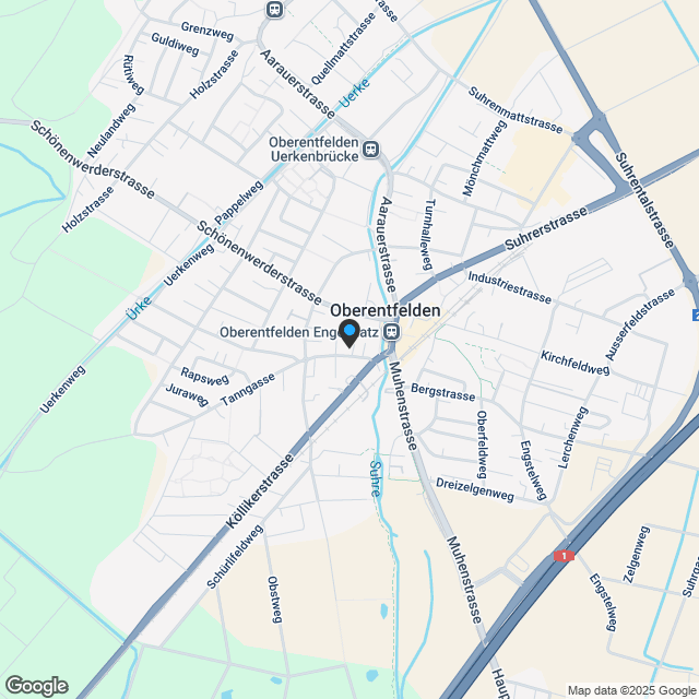 Modernes 4.5-Zimmer-Doppeleinfamilienhaus in Oberentfelden - Karte