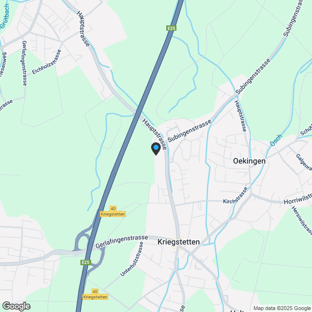 Siedlung Atelierhäuser Unterwald in Kriegstetten - Karte