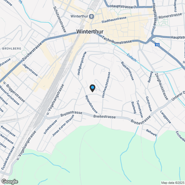 4.5 Zimmer-Gartenwohnung an bester Lage in Winterthur - Karte