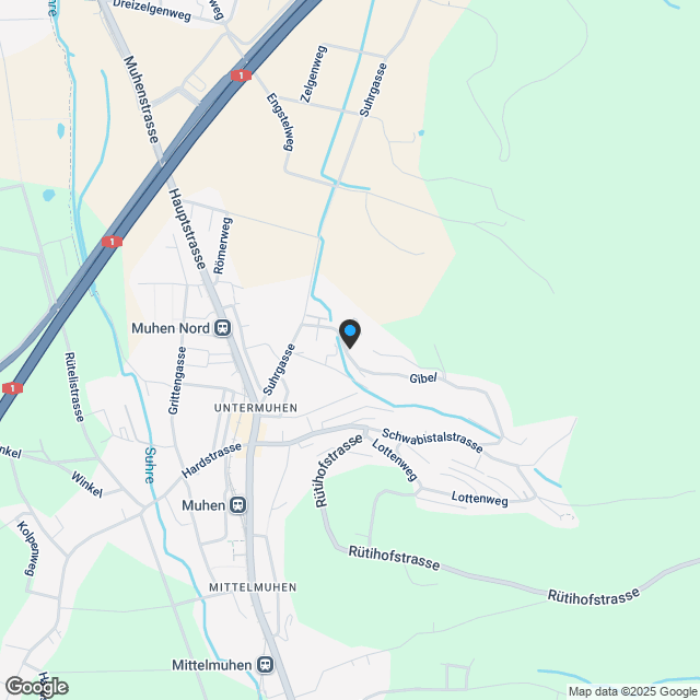 Neubauprojekt "Haselweg2" an erhöhter Lage in Muhen - Karte
