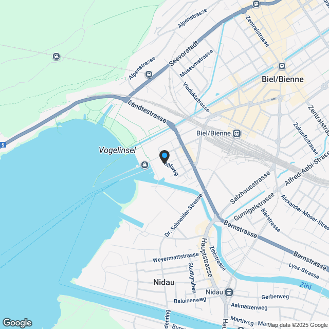 Exklusive Eigentumswohnungen am Schilfweg im Ländtequartier in Biel/Bienne mit Seesicht - Karte