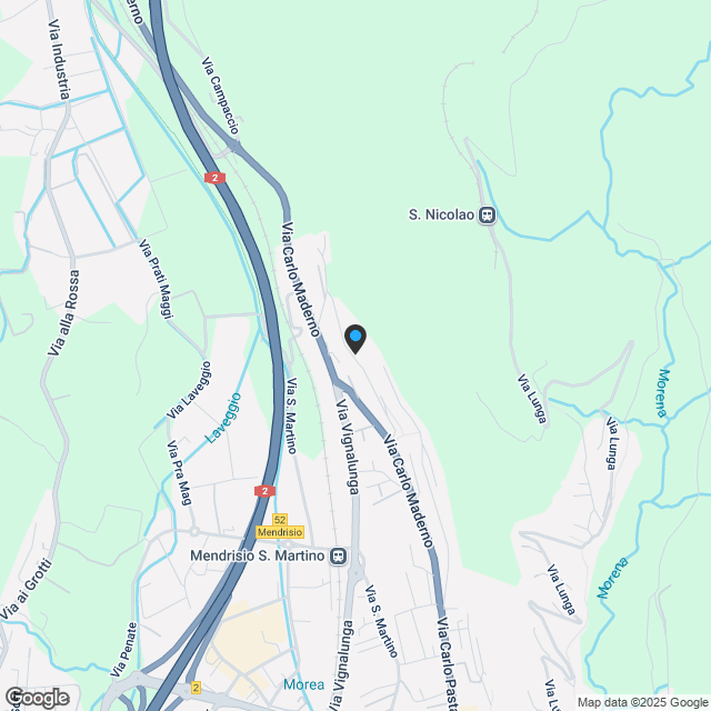 Mendrisio, geräumige und moderne 2.5-Zimmer-Wohnung mit Panoramablick - Karte