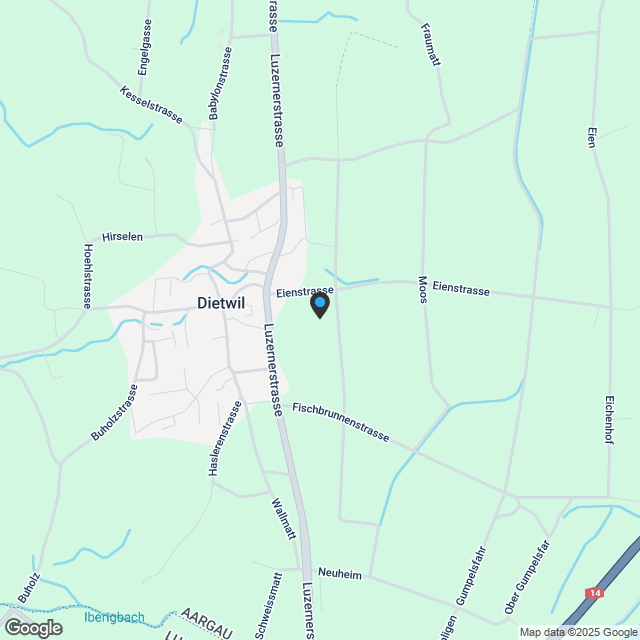 Moderne, lichtdurchflutete 3.5-Zimmer-Neubauwohnung in Dietwil - Karte