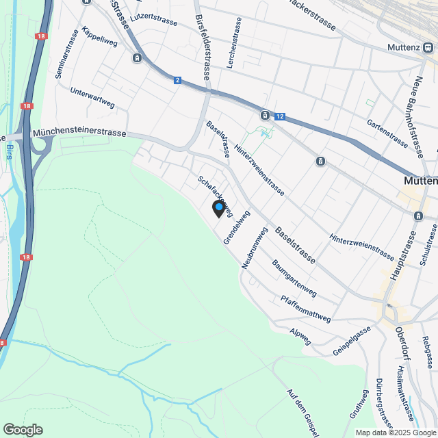 Moderne 4.5-Zimmer-Wohnung in Muttenz mit Balkon und Garage - Karte