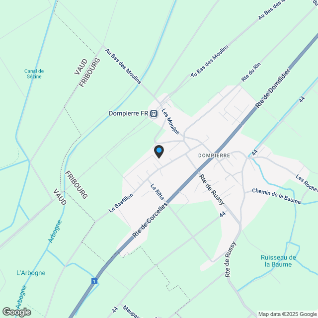 Prächtige 4.5-Zimmer-Neubauwohnungen in Dompierre FR (noch drei verfügbar) - Karte
