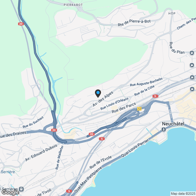 Superbe apartement 2.5 pièces à Neuchâtel - Karte