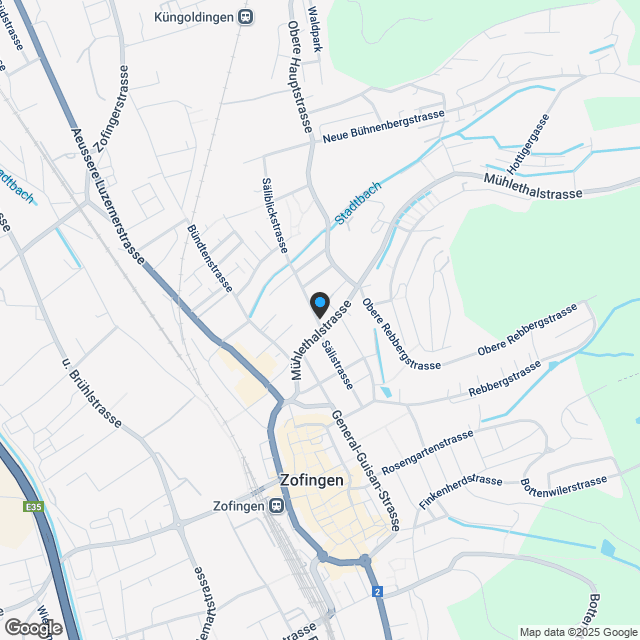 Zentralgelegene Wohnungen in Zofingen - Karte