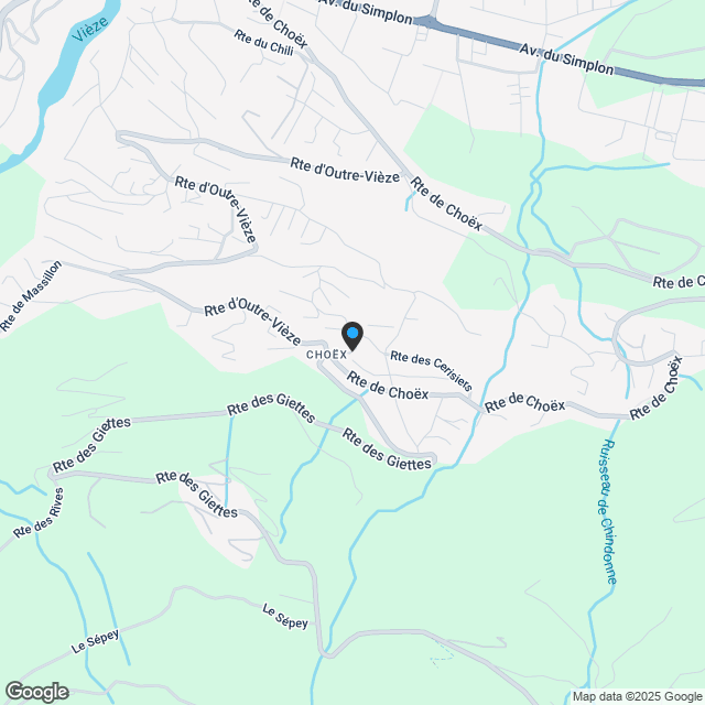 Neue Promotion in Choëx von zwei Doppelhaushälften - Los B - Karte