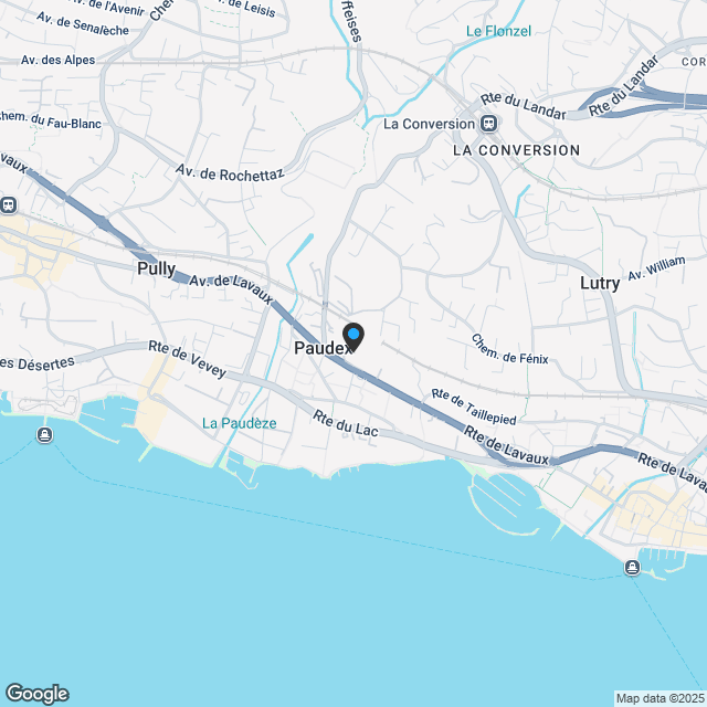 Neubau im Herzen von Paudex, Apartments von 1.5 Zimmer bis 5.5 Zimmer - Karte