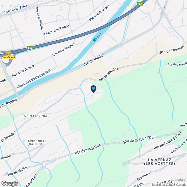 Moderne 2.5-Zimmer-Wohnung mit Balkon in Salins Sion - Karte