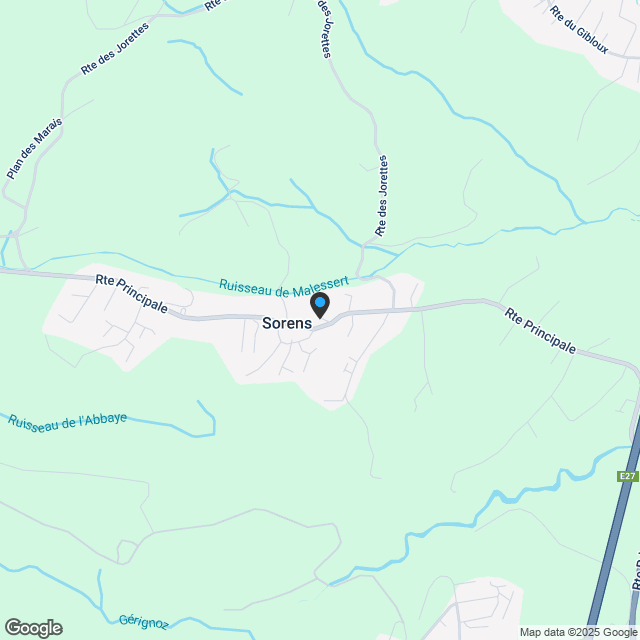 Geräumiges Dreispänner-Wohnung mit 5.5 Zimmern in Sorens - Karte