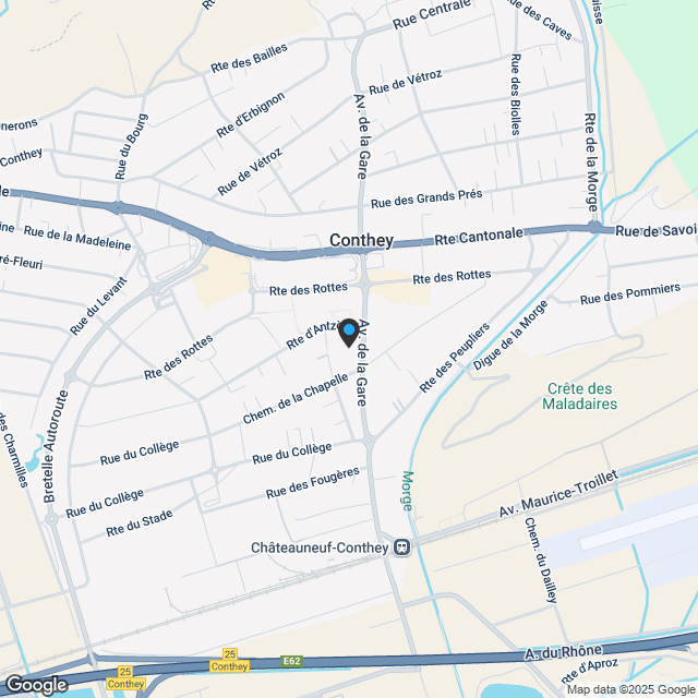 Appartement 4.5 pièces à Conthey - Karte