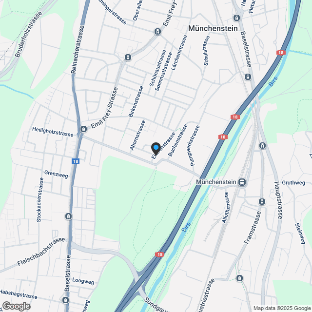 Apartment for sale, Eichenstrasse 17 + 19, in Münchenstein, Switzerland - Karte