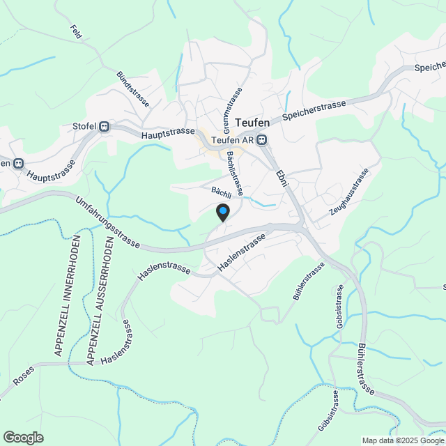NEUBAU: Grosszügige DHH im Neubauquartier «Bächli» Teufen (Haus B) - Karte